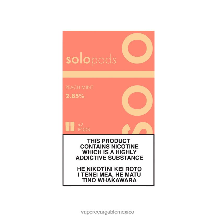 Vape Recargable H82BD857 Solo paquete de 2 cápsulas de repuesto menta durazno