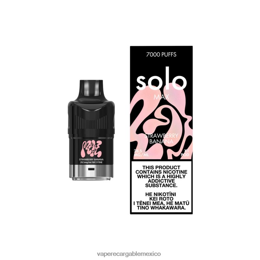 Vape Recargable H82BD877 Solo MAX vaina plátano fresa