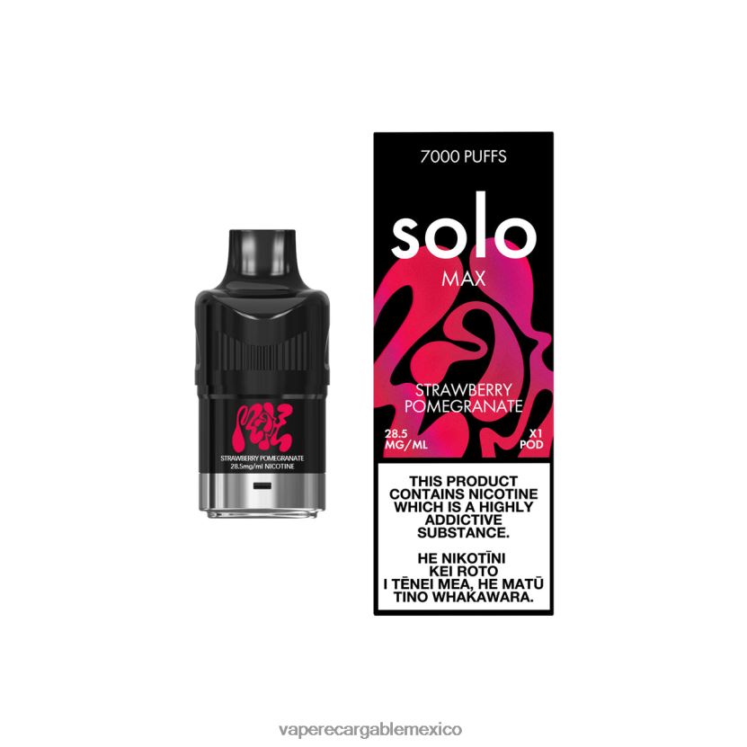 Vaper Sin Nicotina H82BD884 Solo MAX vaina granada de fresa