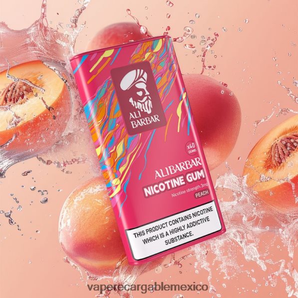 Vape Recargable R02DZ4102 Alibarbar chicle de nicotina durazno