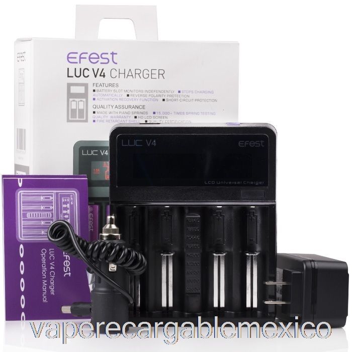 Vape Recargable Efest Luc V4 Cargador Lcd