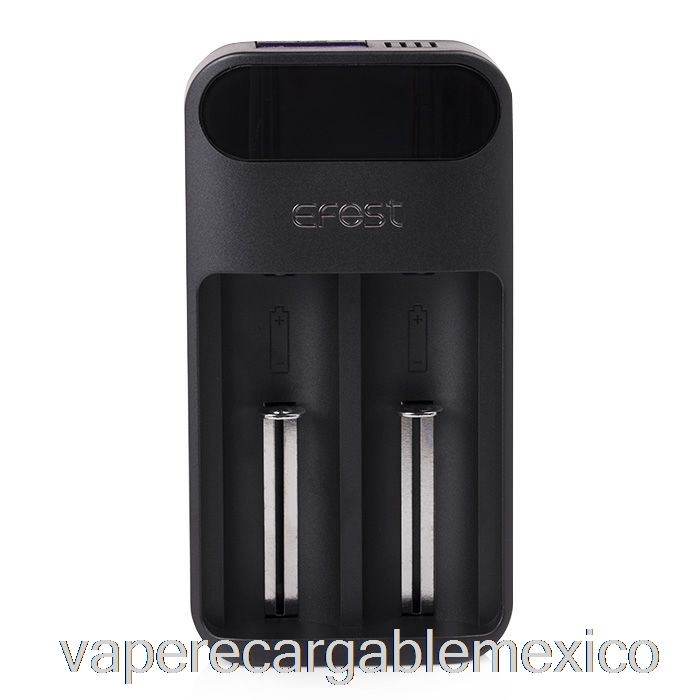 Vape Recargable Efest Lush Q2 Cargador De Batería LED Inteligente De 2 Bahías