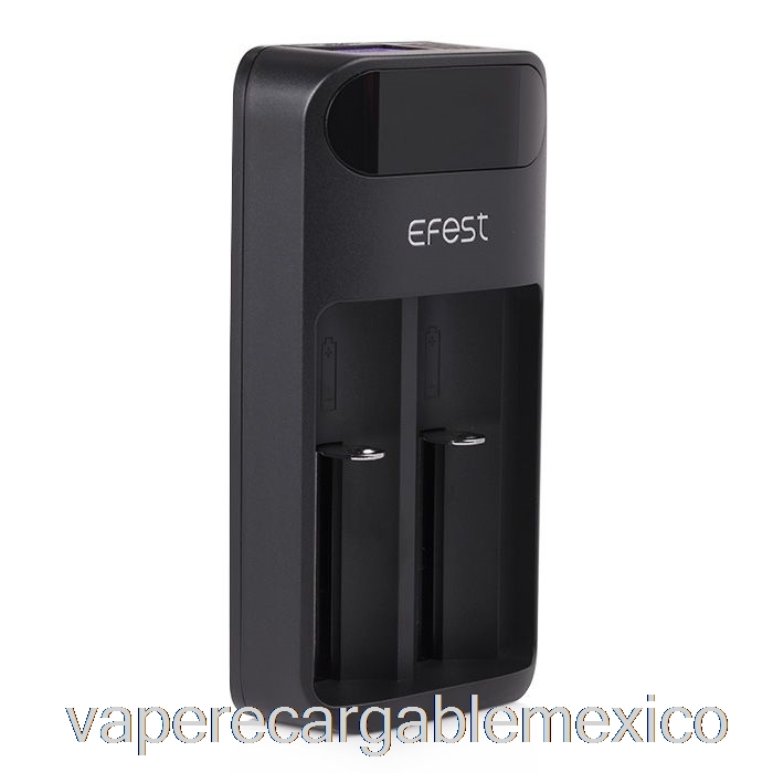 Vape Recargable Efest Lush Q2 Cargador De Batería LED Inteligente De 2 Bahías