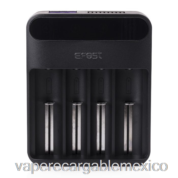 Vape Recargable Efest Lush Q4 Cargador De Batería LED Inteligente De 4 Bahías