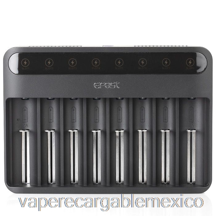 Vape Recargable Efest Lush Q8 Cargador De Batería Inteligente De 8 Bahías