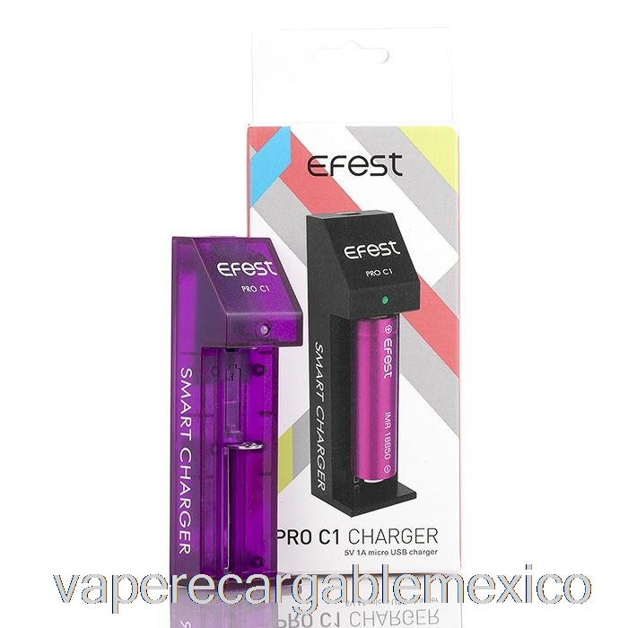 Vape Recargable Efest Pro C1 Cargador De Batería Inteligente De 1 Bahía