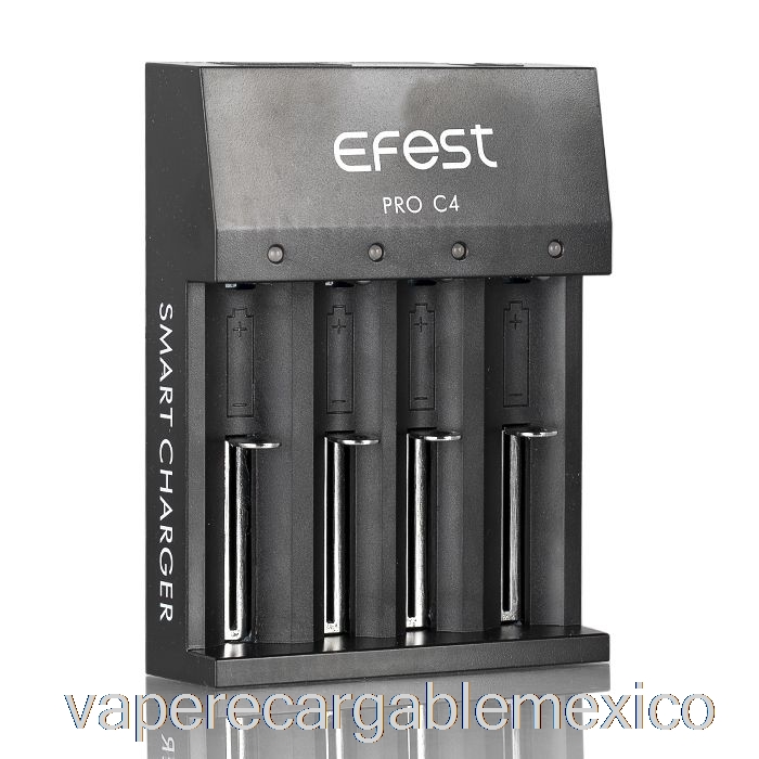 Vape Recargable Efest Pro C4 Cargador De Batería Inteligente De 4 Bahías
