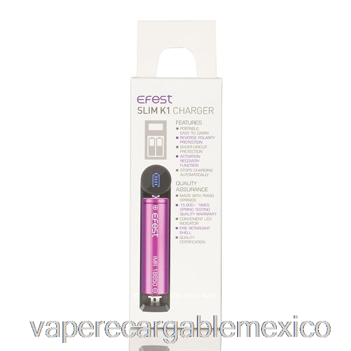 Vape Recargable Efest Slim K1 Cargador De Batería De Una Sola Ranura