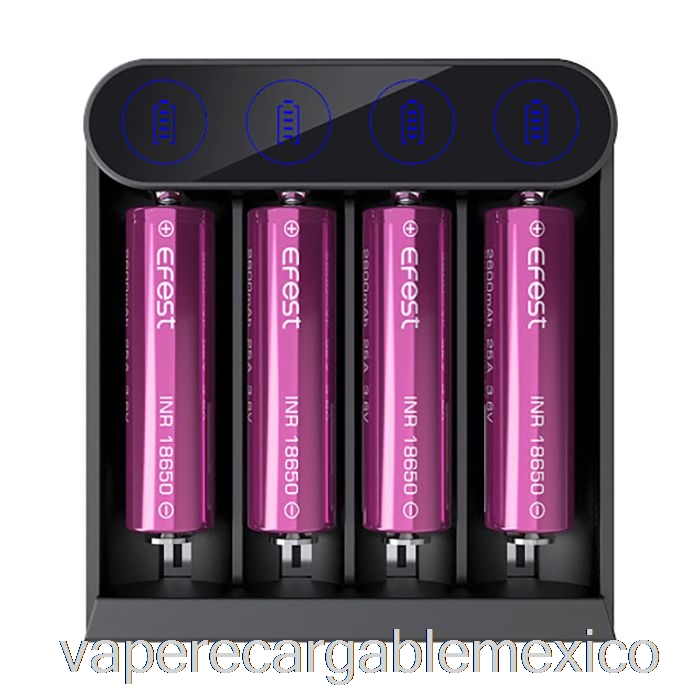 Cargador De Batería Recargable Para Vapeo Efest Slim K4 Usb-c