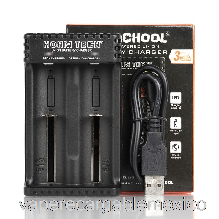 Vape Recargable Hohm Tech School 2 2a Micro-cargador Usb