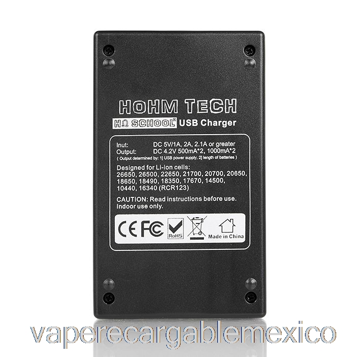 Vape Recargable Hohm Tech School 2 2a Micro-cargador Usb