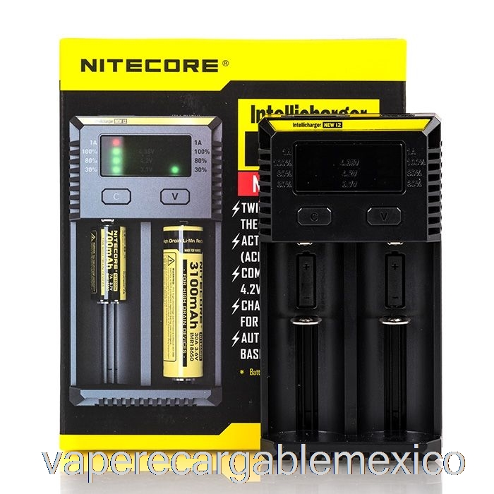 Cargador De Batería Recargable Para Vape Nitecore I2 (2 Bahías)