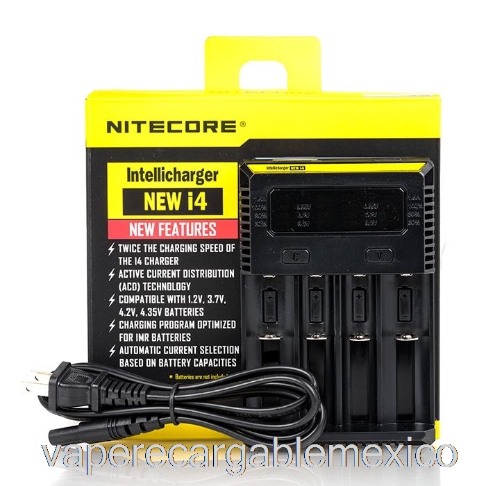 Cargador De Batería Recargable Vape Nitecore I4 V2 (4 Bahías)