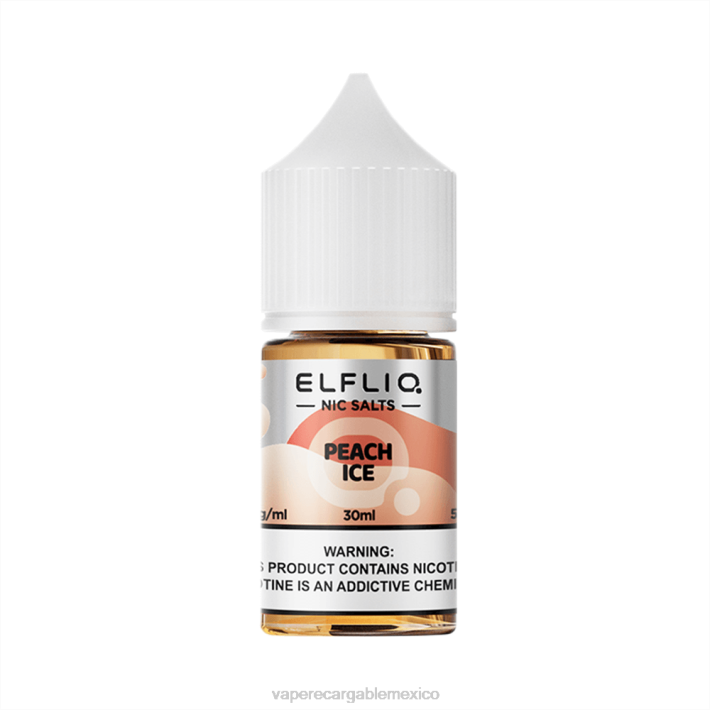 ELFBAR ELFLIQ nic sal 30 ml hielo de durazno 208V22 Vape Recargable