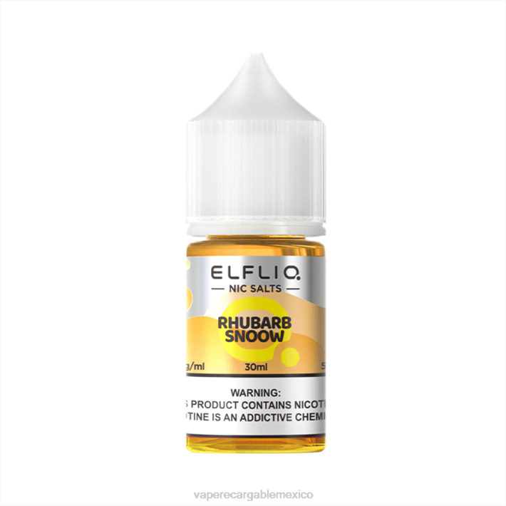 ELFBAR ELFLIQ nic sal 30 ml snoow de ruibarbo 208V26 Vape México