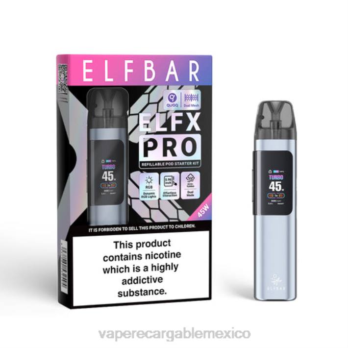 ELFBAR ELFX Pro ABRIR APOL DE POD negro 208V5 Vape Desechable