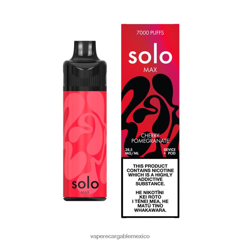 Vape México H82BD866 Solo MAX kit de cápsulas granada cereza