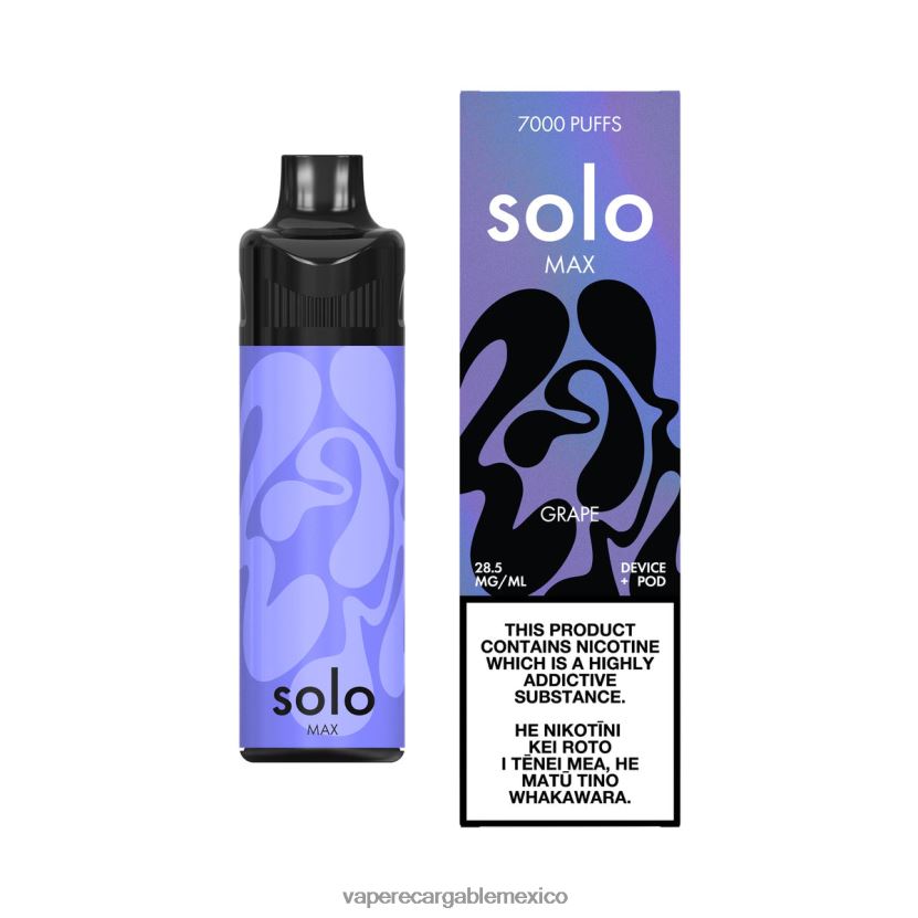 Vape Recargable H82BD867 Solo MAX kit de cápsulas uva