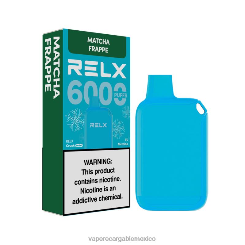 Vape Recargable 8TZBL17 RELX Crush Pocket 6000 helado frapé matcha