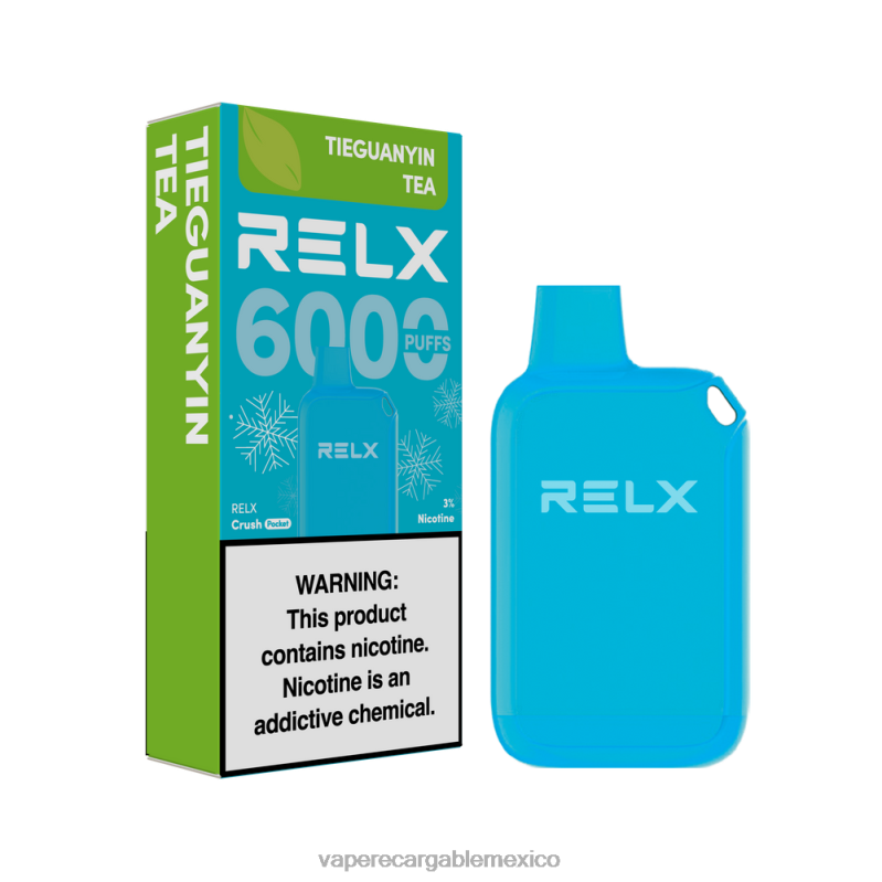 Vape Recargable 8TZBL22 RELX Crush Pocket 6000 helado té tieguanyin