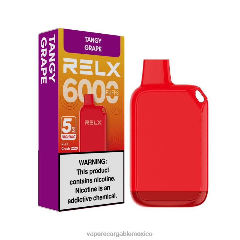 Vape Recargable 8TZBL27 RELX Crush Pocket 6000 5% alto nic uva picante