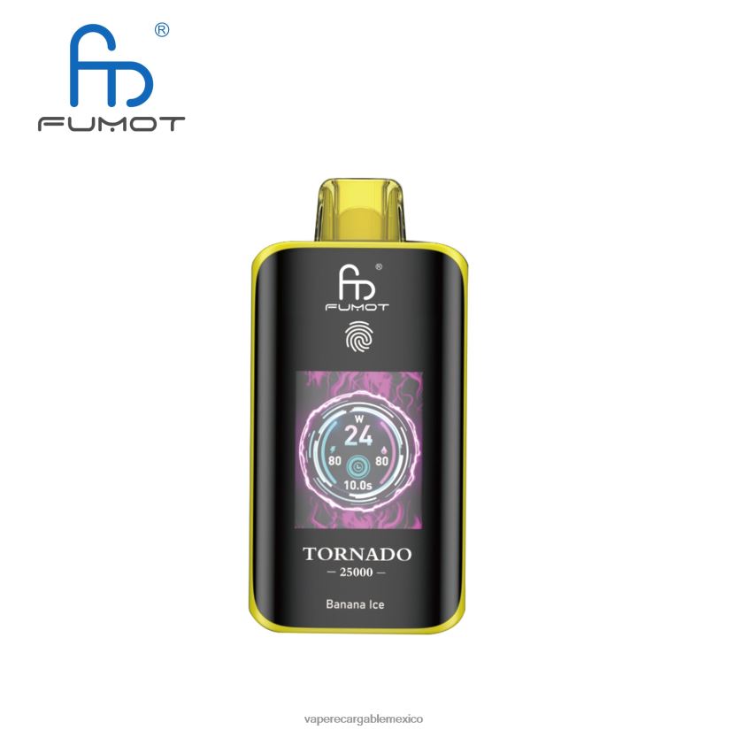 Fumot Tornado 25000 vaporizadores desechables hielo de plátano D080601 Vape México