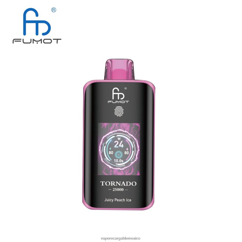 Fumot Tornado 25000 vaporizadores desechables jugoso hielo de durazno D080607 Vape Recargable