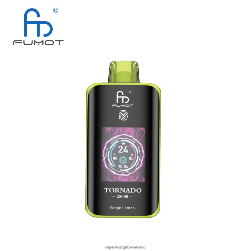 Fumot Tornado 25000 vaporizadores desechables uva limon D080606 Vape México