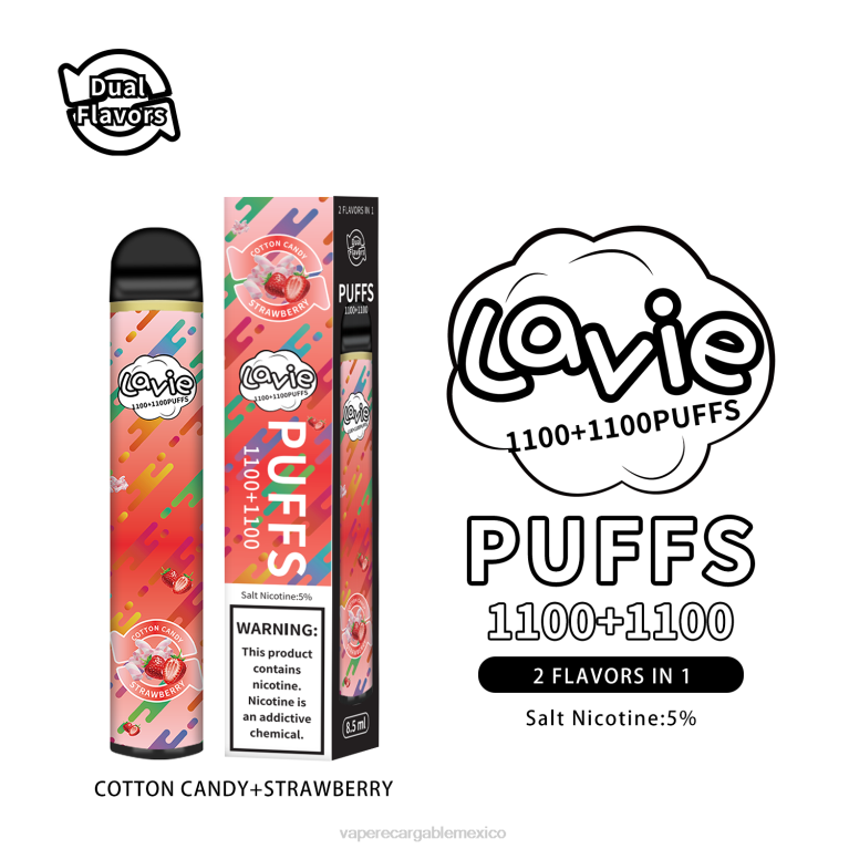 E-Liquid Mexico B6B2293 LAVIE BAR Switch 2200 bocanadas algodon de azucar/fresa