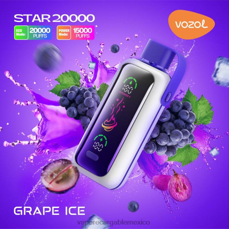 VOZOL STAR 20000 hielo de uva 466Z29 | Vaper Sin Nicotina
