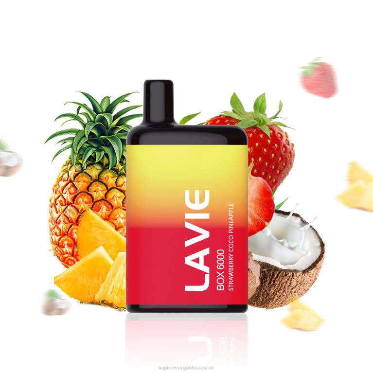 Vape Desechable B6B2205 LAVIE BOX 6000 bocanadas fresa coco piña