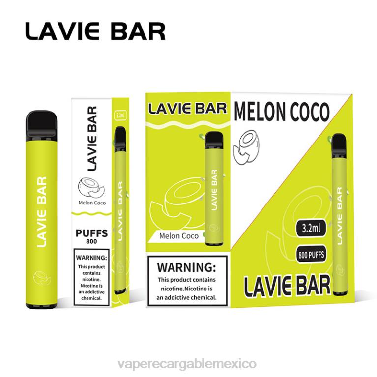 Vape Desechable B6B2315 LAVIE BAR 800 bocanadas melón coco