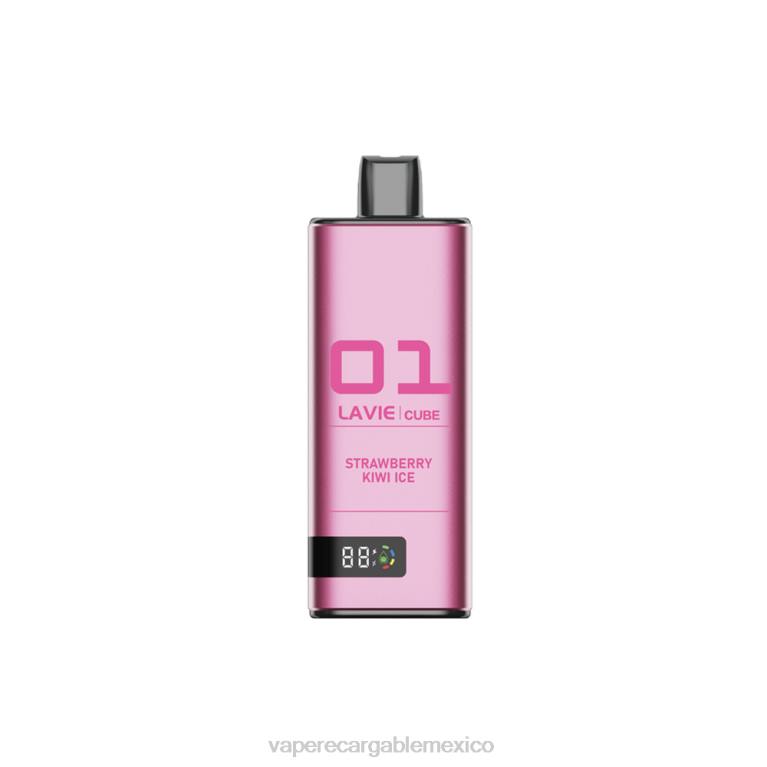 Vape Desechable B6B235 LAVIE Cube 20000 bocanadas hielo de fresa y kiwi