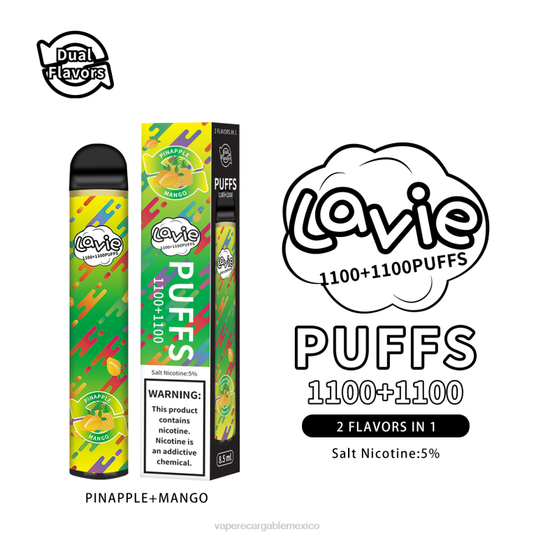 Vape México B6B2296 LAVIE BAR Switch 2200 bocanadas piña/mango
