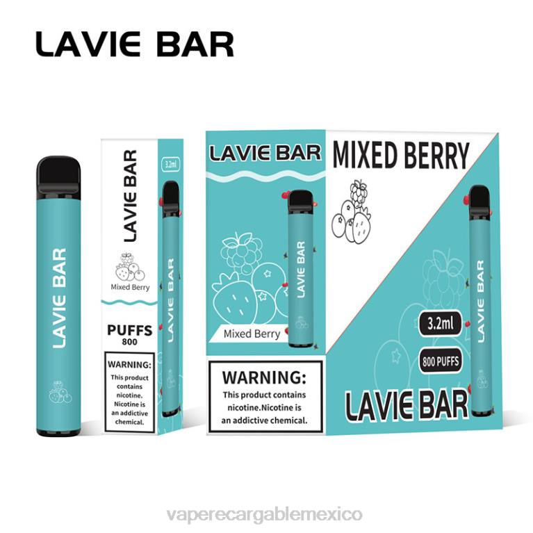 Vape México B6B2316 LAVIE BAR 800 bocanadas bayas mixtas
