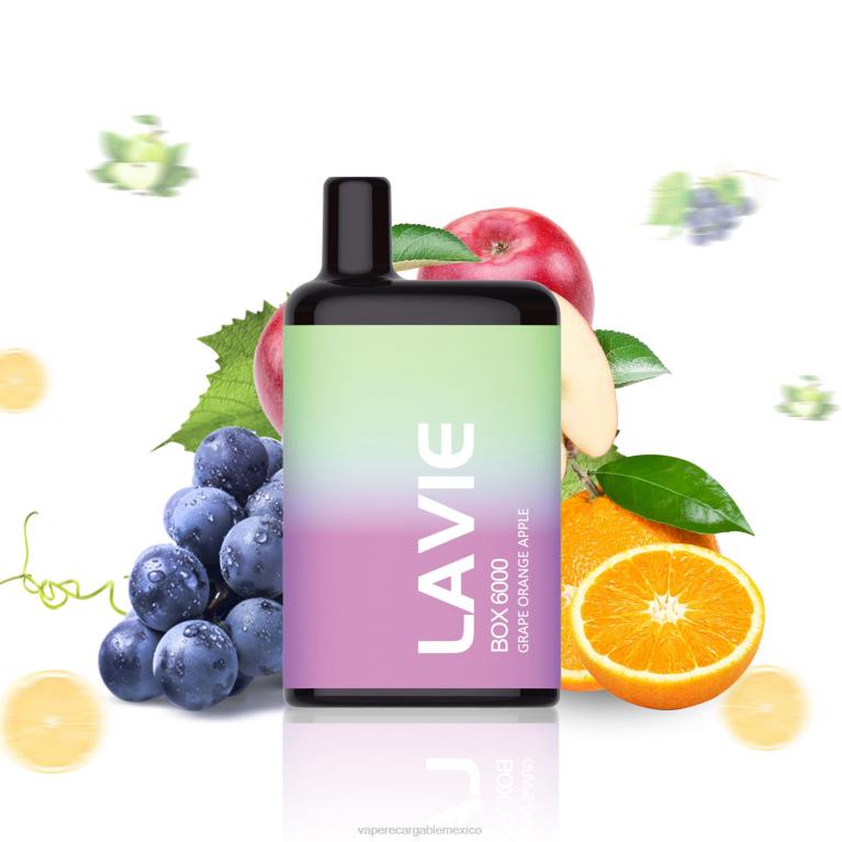 Vape Recargable B6B2202 LAVIE BOX 6000 bocanadas uva naranja manzana