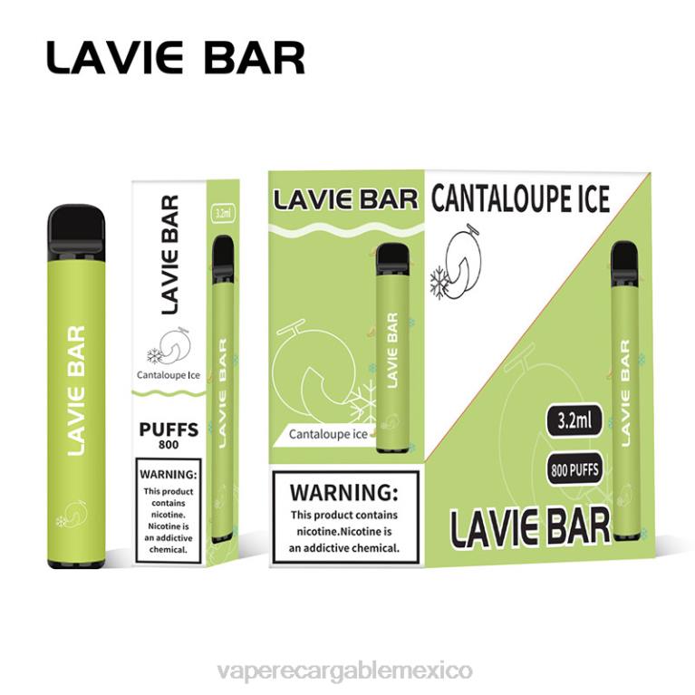 Vape Recargable B6B2317 LAVIE BAR 800 bocanadas hielo de melón