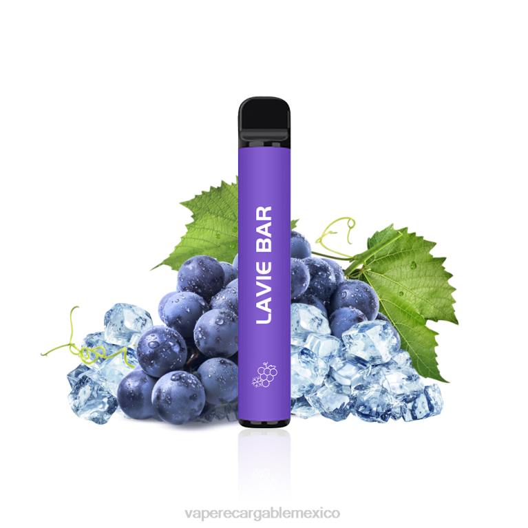 Vape Recargable B6B2322 LAVIE BAR Versión al 2% 800 inhalaciones hielo de uva