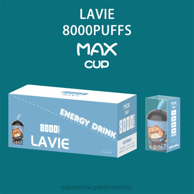 Vaper Sin Nicotina B6B2259 LAVIE Max Cup 8000 bocanadas bebida energética