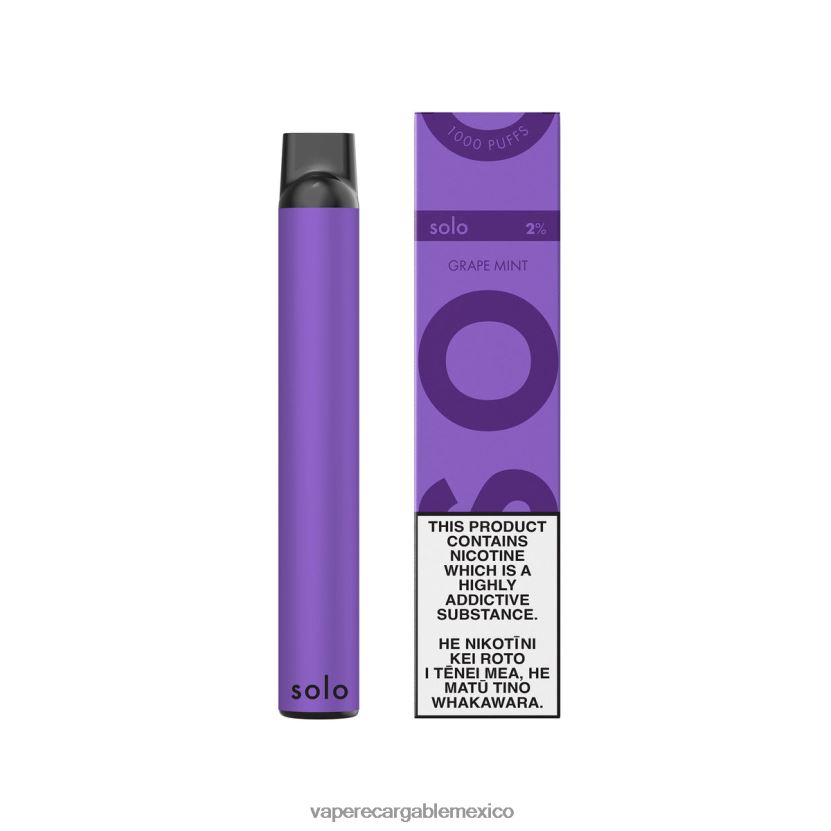 Vape Recargable H82BD87 Solo vaporizador desechable menta de uva