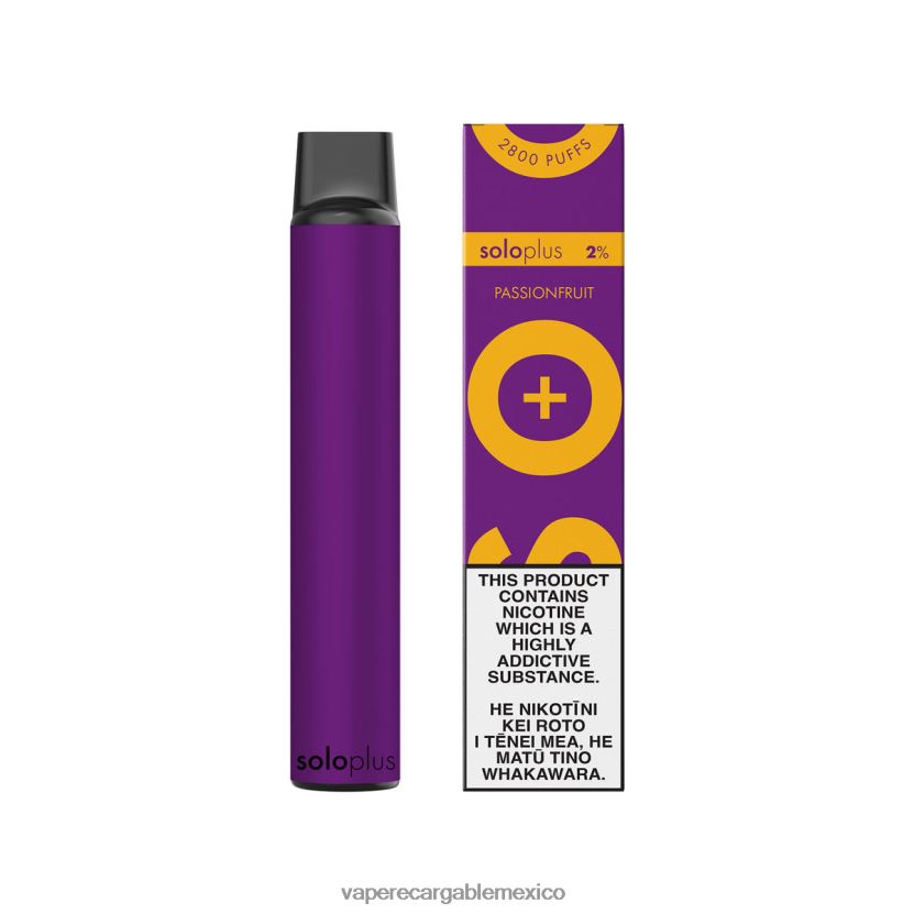 Vaper Sin Nicotina H82BD829 Solo Plus vaporizador desechable maracuyá