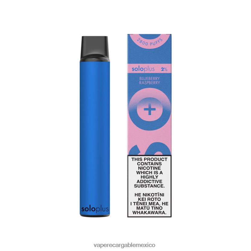 Vaper Sin Nicotina H82BD839 Solo Plus colección paraíso vape desechable frambuesa arándano