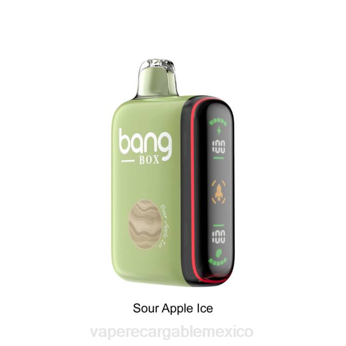 E-Liquid Mexico 82B628 Bang Box Pantalla de potencia inteligente de 9000-18000 inhalaciones hielo de manzana agria