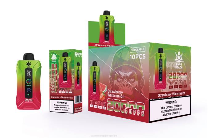 E-Liquid Mexico 82B63 Bang Beach vape elegante de la pantalla de 20000 soplos sandia fresa