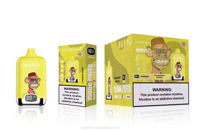 E-Liquid Mexico 82B643 Bang Box 15000 bocanadas plátano fresa