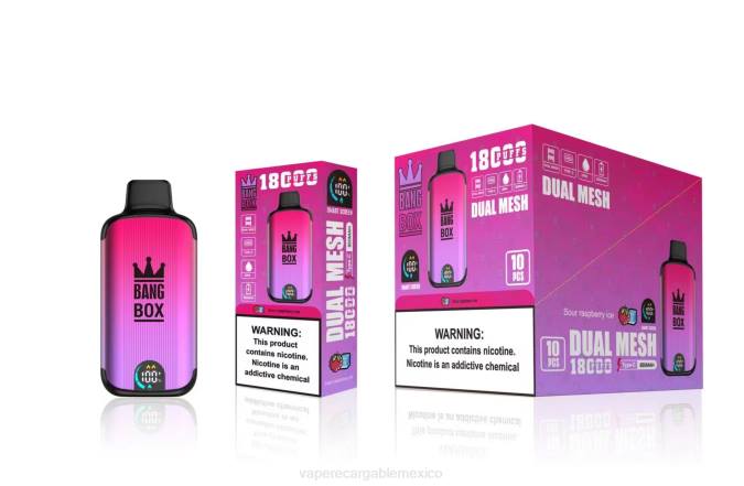 E-Liquid Mexico 82B698 Bang Box 18000 bocanadas hielo de frambuesa agria