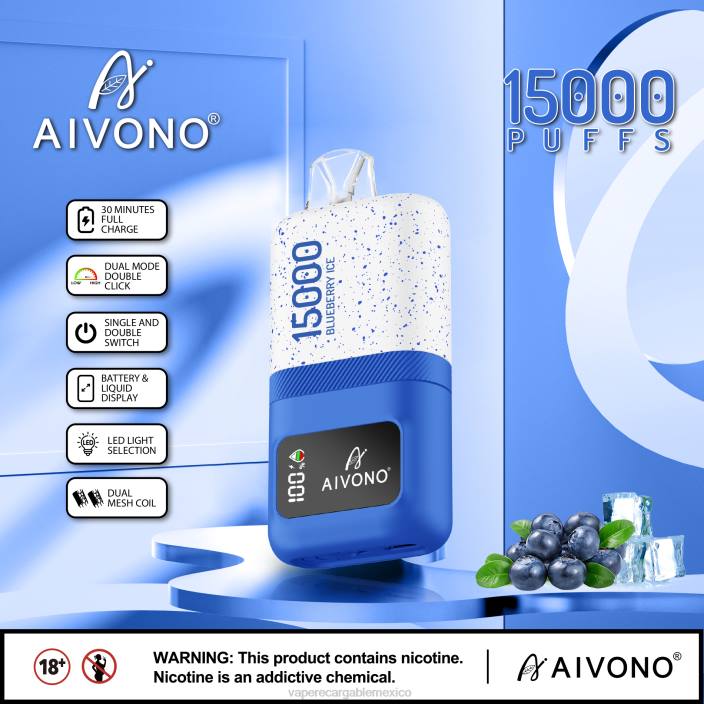 E-Liquid Mexico JZX668 Aivono AIM magic 15000 hielo de arándanos