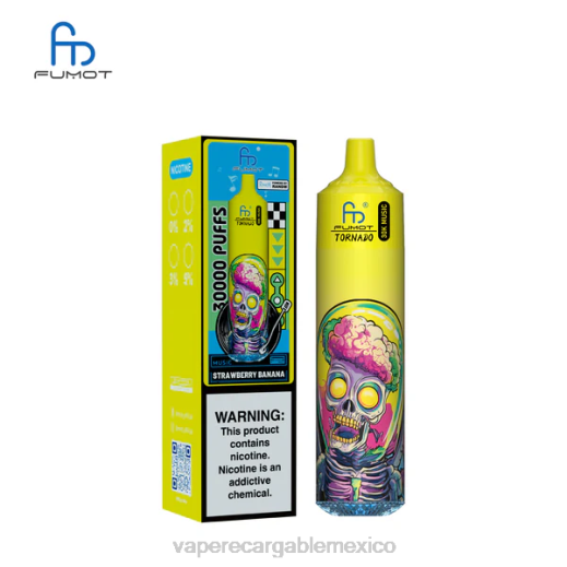 Fumot Tornado música de 30k plátano fresa 8HNL25 Vape Desechable