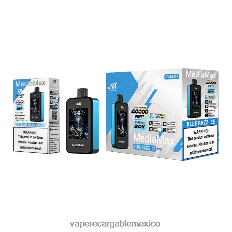 JNR MediaMax bocanada de 40k hielo azul 4LL0Z621 Vape México
