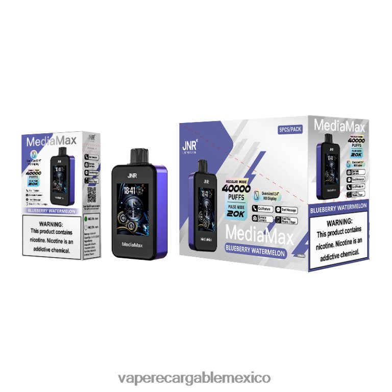 JNR MediaMax bocanada de 40k sandía de arándanos 4LL0Z612 Vape Recargable